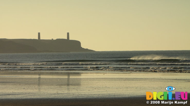 SX00666 Brownstown head from Tramore beach at low tide